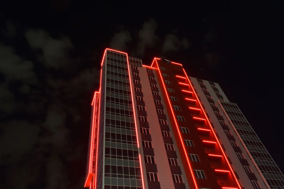 Neon lights at night